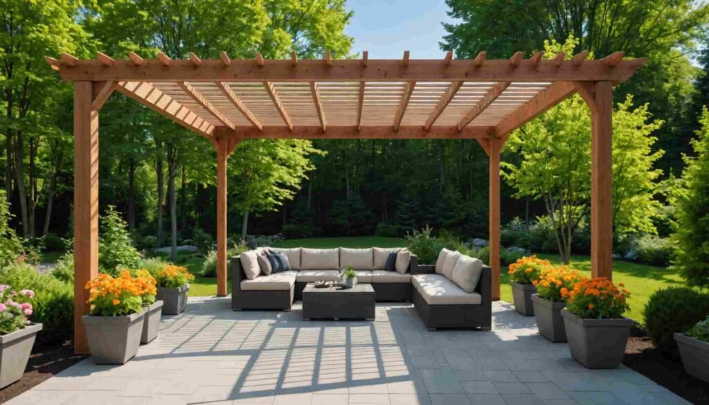 Pergolas modernes : l'élégance solaire pour vos jardins québécois