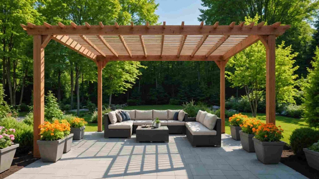 Pergolas modernes : l'élégance solaire pour vos jardins québécois