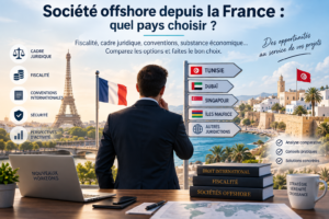 Entrepreneur français comparant plusieurs juridictions pour créer une société offshore depuis la France